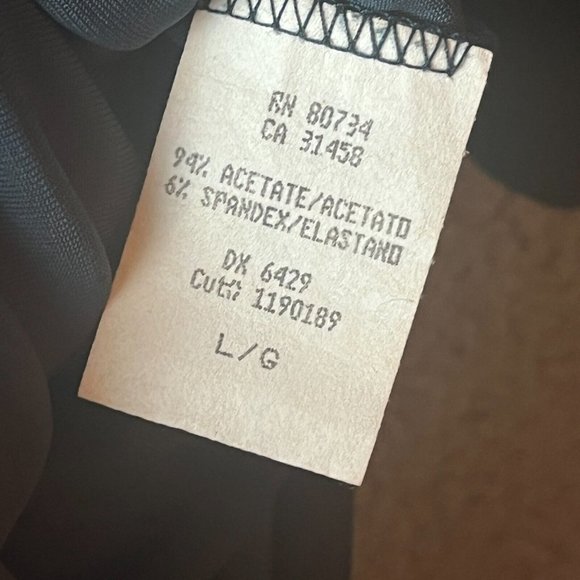 BCBG MaxAzria Plunge V-Neck Maxi Dress Jersey Stretch Solid Blue Size Large L - Picture 7 of 12